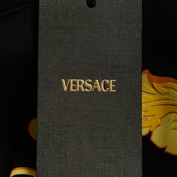 Versace Men's Black & Gold Logo Crewneck Long Sleeve Sweatshirt US 3XL IT 58 - Picture 6 of 6